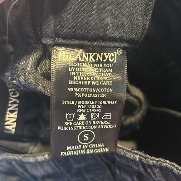 NWT Blank NYC dark rinse paperbag waist utility denim jean shorts - Picture 7 of 10